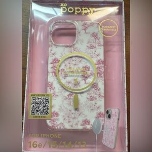 Poppy MagSafe-Compatible Pink Toile iPhone Case